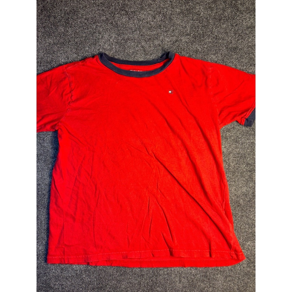 Tommy Bahama T Shirt Boy Large Red Cotton Solid Essential Regular Fit Pullover
